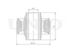 Сайлентблок задний переднего нижнего рычага UNIO RMP-20018