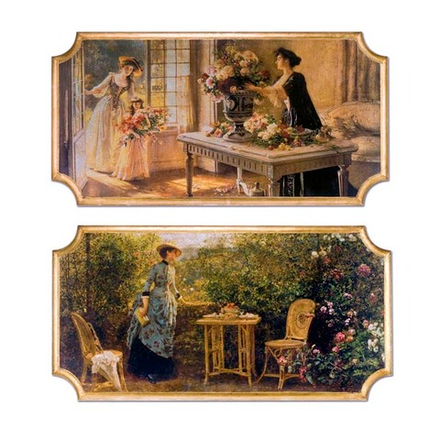 Картины "Дамы в саду"