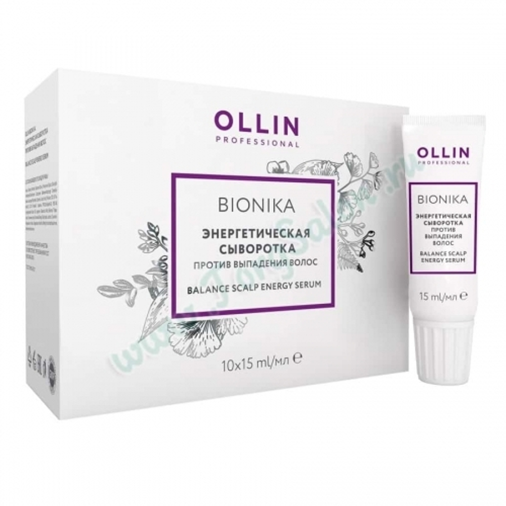 Энергетическая сыворотка против выпадения волос «Balance Scalp Energy Serum», Ollin, 10х15 мл.