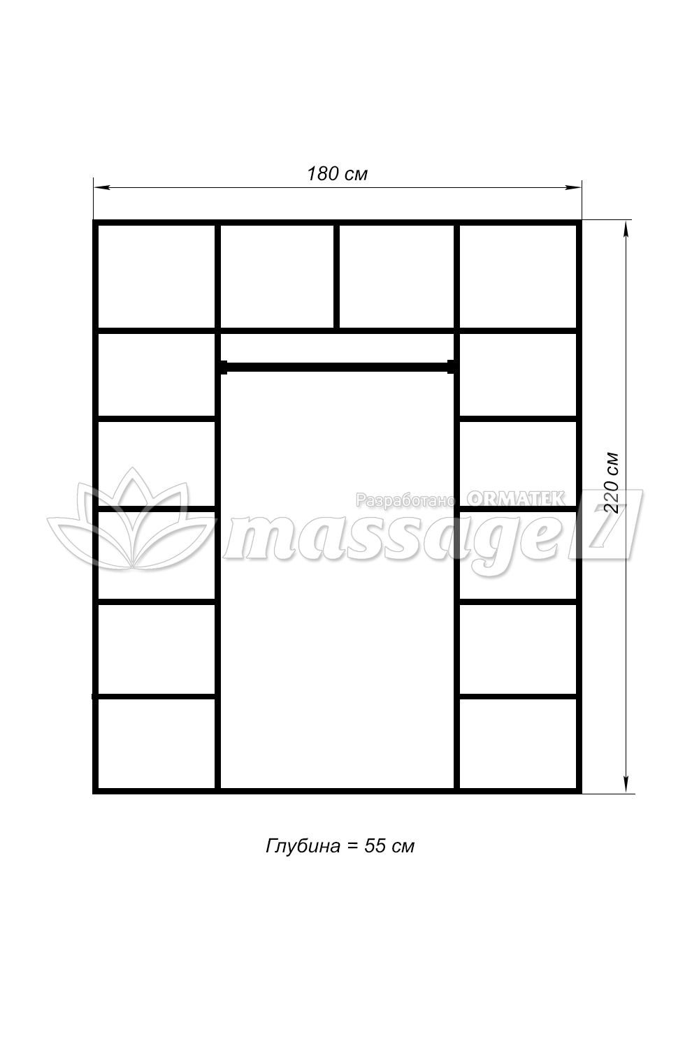 Шкаф Веста 4х створчатый