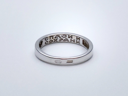 Кольцо из серебра/Без покрытия/Со вставкой из прозрачных и черных фианитов