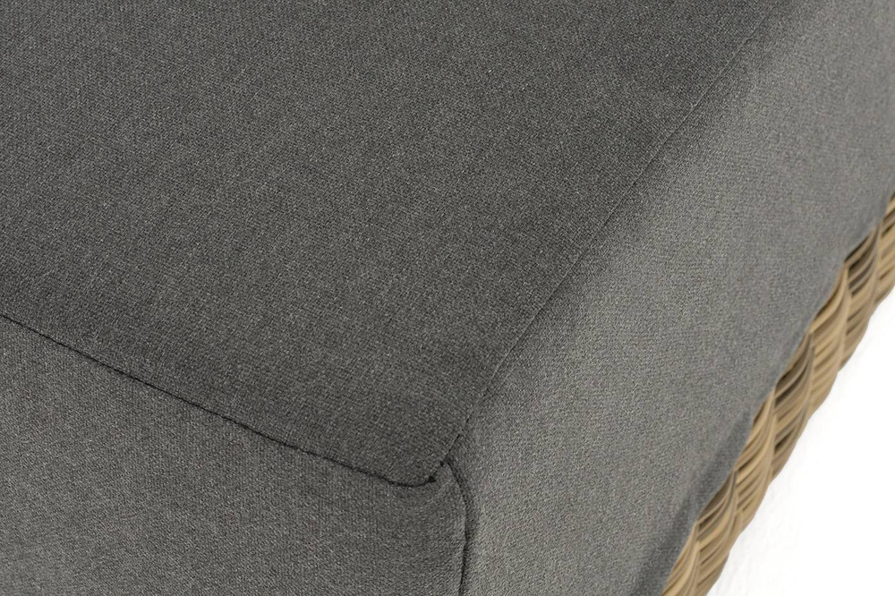 "Капри" модуль диванный прямой с подушками, цвет соломенный