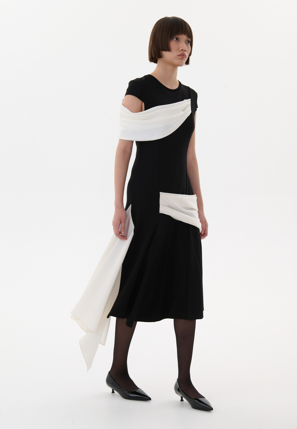 Платье вечернее с драпировкой