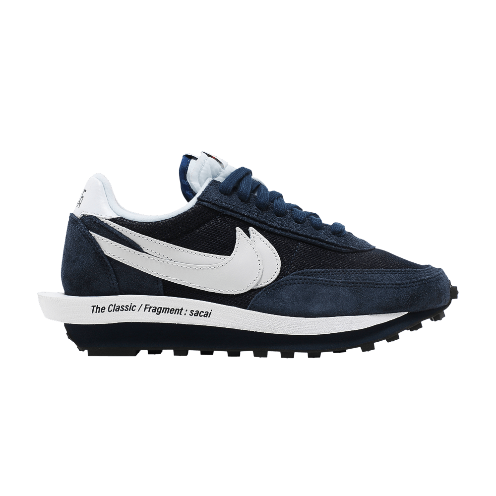 Кроссовки Fragment Design X Sacai X Nike Ldwaffle "Blackened Blue"