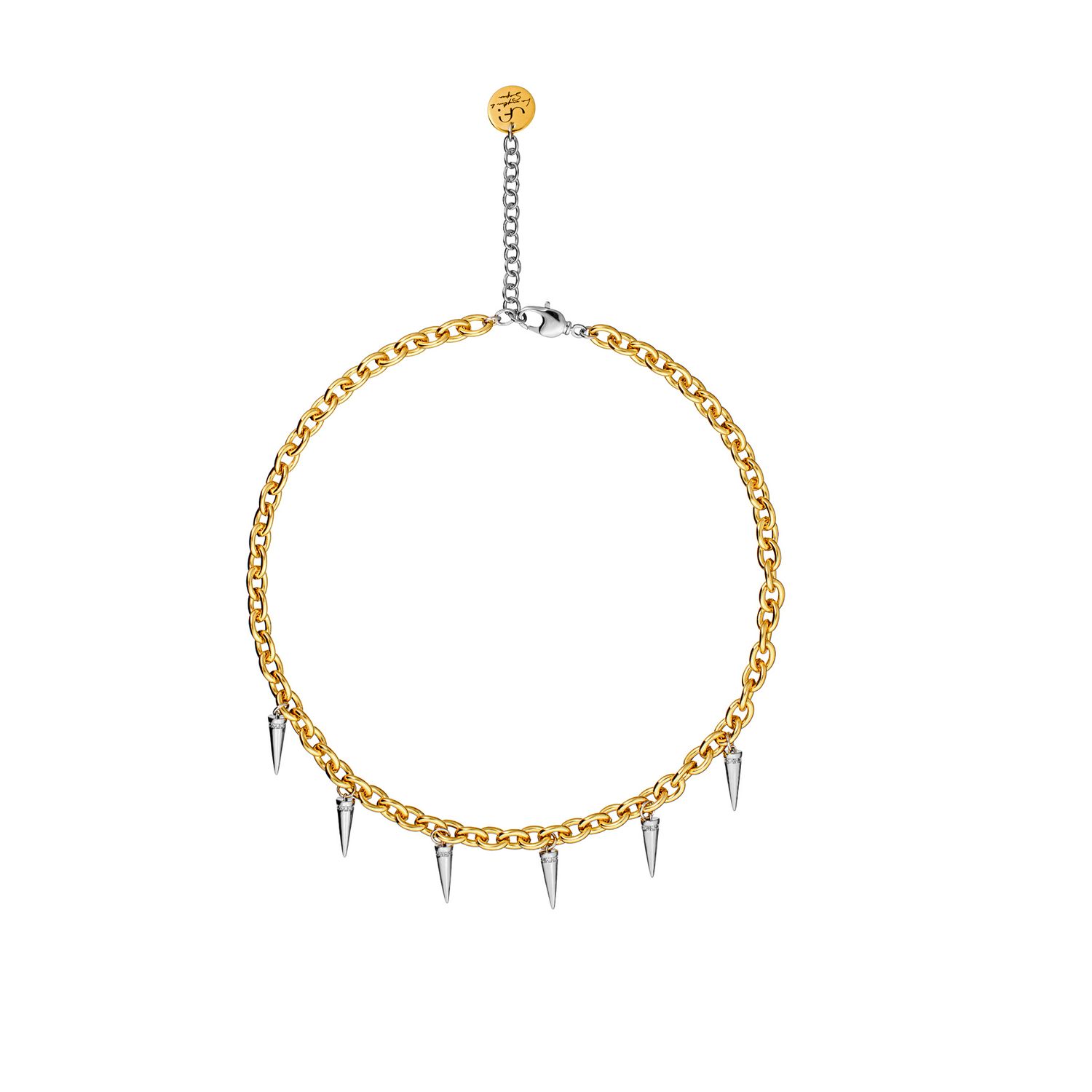 Цепь Chain Spikes Gold Necklace