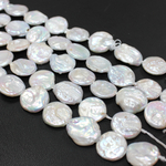 Жемчуг овальный белый бусины 15мм