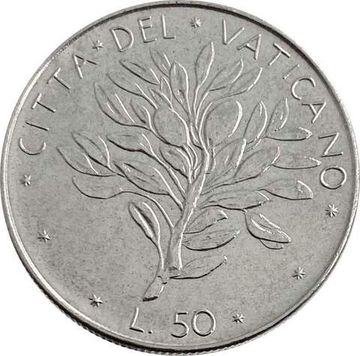 50 лир 1970 Ватикан