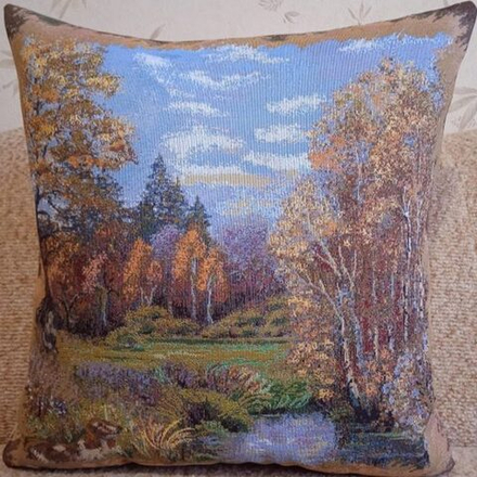 Гобеленовая наволочка "D. ОСЕНЬ", Россия.