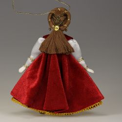 Ёлочная игрушка кукла Дама