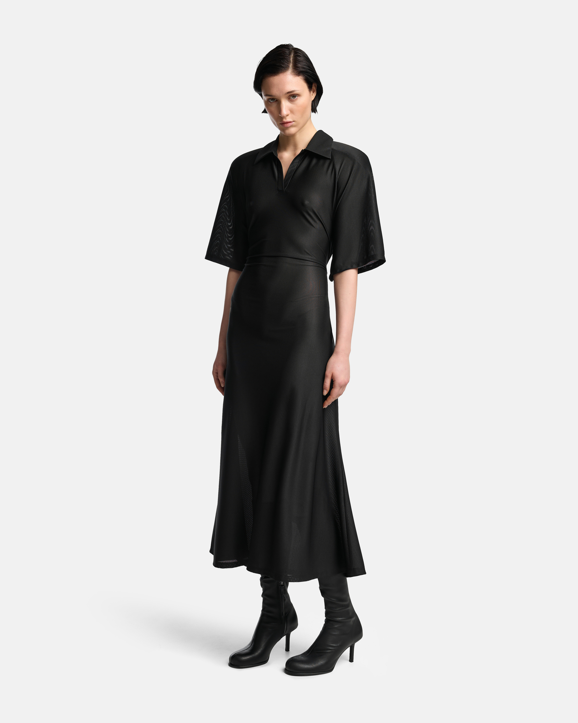 ПЛАТЬЕ-ПОЛО ИЗ СЕТКИ