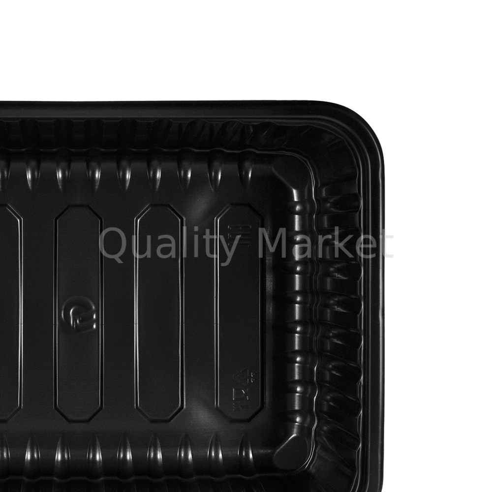 Одноразовый контейнер пластиковый 1000 мл черный 179*132*64 мм ПП