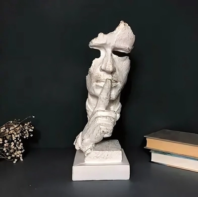 Статуэтка из гипса «Тишина» 34см белая