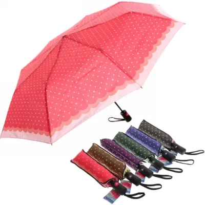 Зонт женский полуавтомат «Ультрамарин - Лагуна», микс 6 цветов, 8 спиц, d-100см, длина в слож. виде 28см, голубые цветы