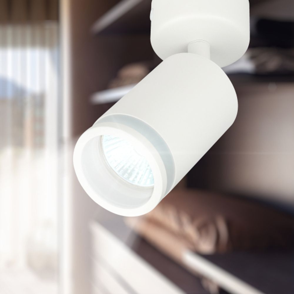 Светильник настенно-потолочный спот ЭРА OL23 WH под лампу MR16 GU10 поворотный белый