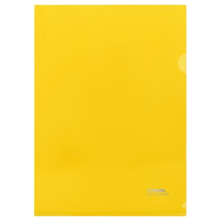 Папка-уголок А4 Стамм, 180мкм, прозрачная желтая