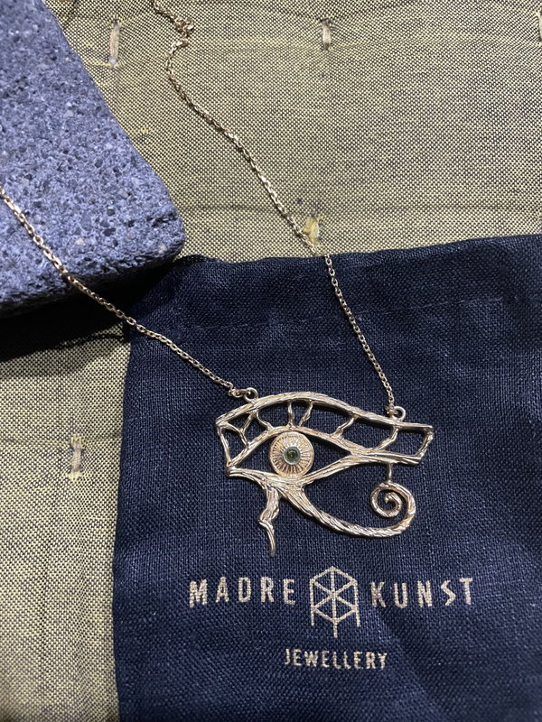 Подвеска "Глаз Гора" на цепи, серебро