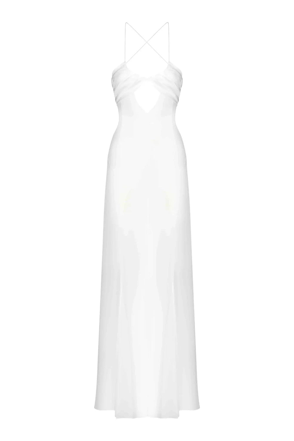 Платье шифоновое с атласным лифом