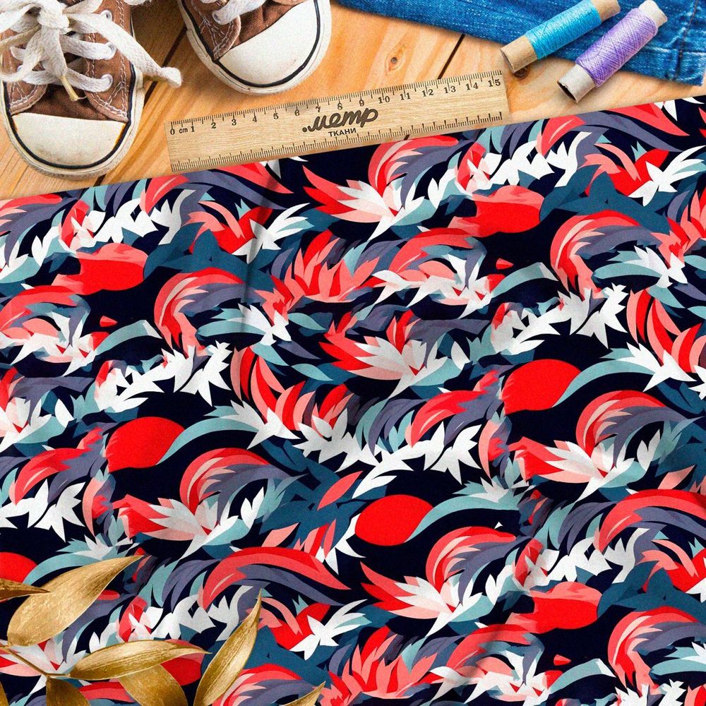 Ткань премиум шелк искусственный Армани тайные мотивы вдохновения