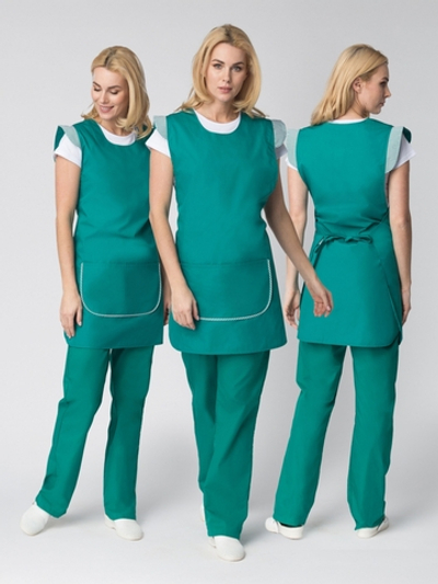 Фартук-сарафан Надежда (тк.ТиСи), зеленый