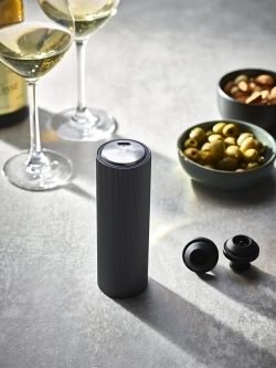 Peugeot Электрический штопор Reverse Master of Wine + набор насосов черный