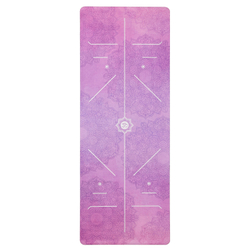 Тревел коврик для йоги Om Purple 185*68*0,1 см из микрофибры и каучука
