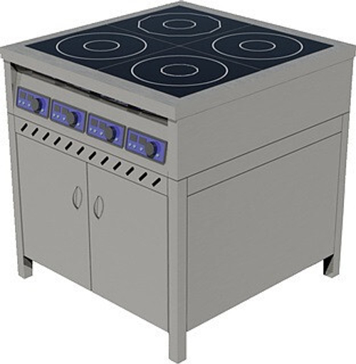 Индукционная плита ЦМИ ПИ-4 (закрытая/распашные двери)