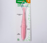 4768002 Ложка силиконовая детская "Жирафик", цвет розовый