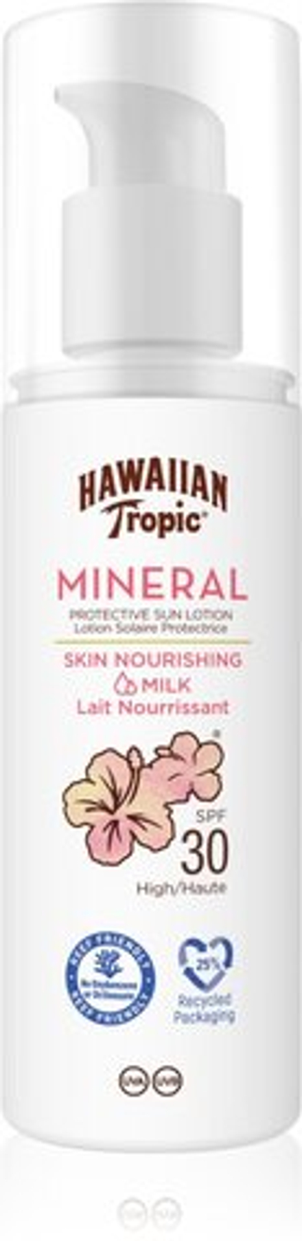 Hawaiian Tropic Mineral Sun Milk - защитный солнцезащитный лосьон SPF 30 /   100  ml  / GTIN 5099821113346