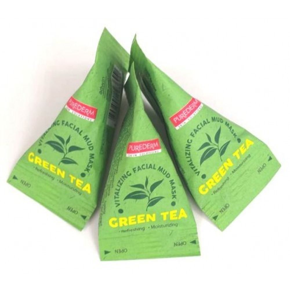 PUREDERM Green Tea Vitalizing Facial Mud Mask