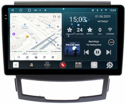 Магнитола для SsangYong Actyon II 2011-2013 - RedPower 095 Android 10, QLED+2K, ТОП процессор, 6Гб+128Гб, CarPlay, SIM-слот