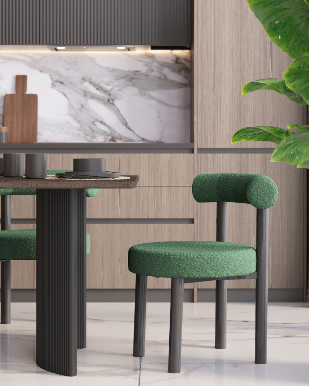 Стул обеденный Tomo зелёный