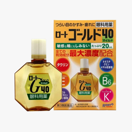 Японские капли для глаз Rohto Gold 40 Mild, 20 мл - Япония