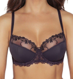 Бюстгальтер с полусшивными чашками с изысканным кружевом (Размер: 95B) (Цвет: черный)