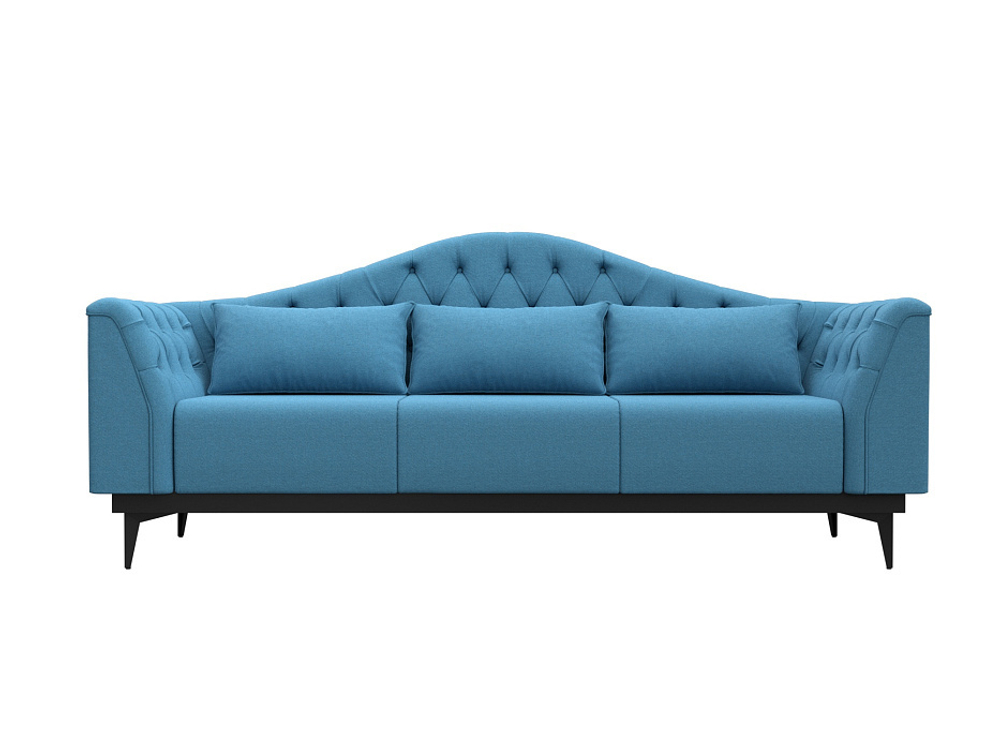 Диван прямой Флорида, Амур 10 голубой, Рогожка, 123212