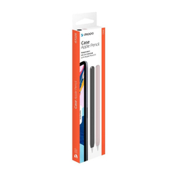 Чехлы силиконовые Deppa D-47028 для стилуса Apple Pencil 2 комплект черный/ розовый (2 шт.)