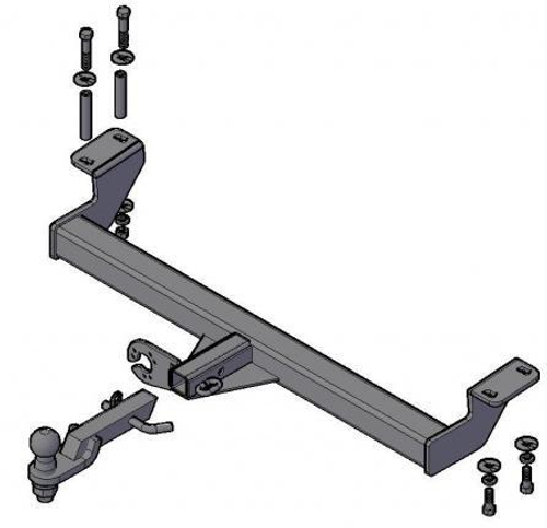Фаркоп Chery Tiggo 2WD рестайлинг 2006-2014, Vortex Tingo 2010-2013, Toyota RAV4 2000-2006 съемное крепление шара под американский квадрат(без электрики) Трейлер.8221