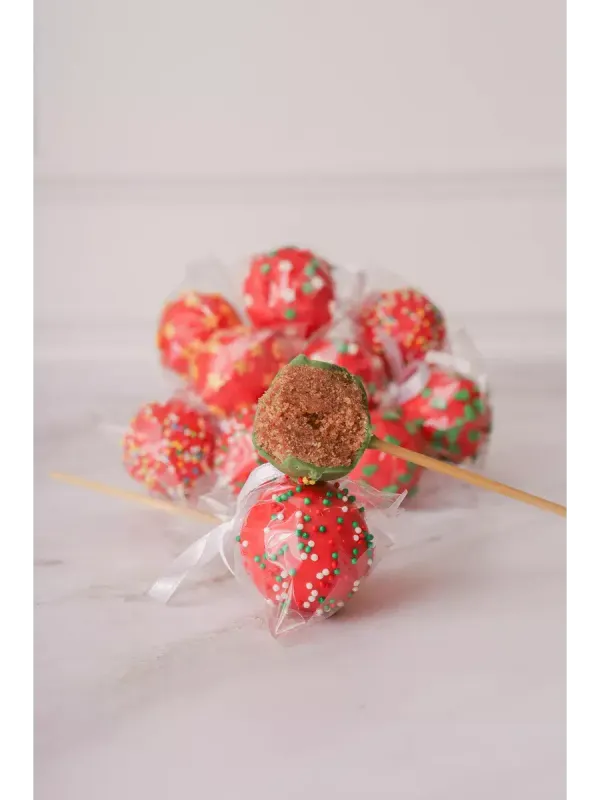 Пирожное попс красные 10 штук