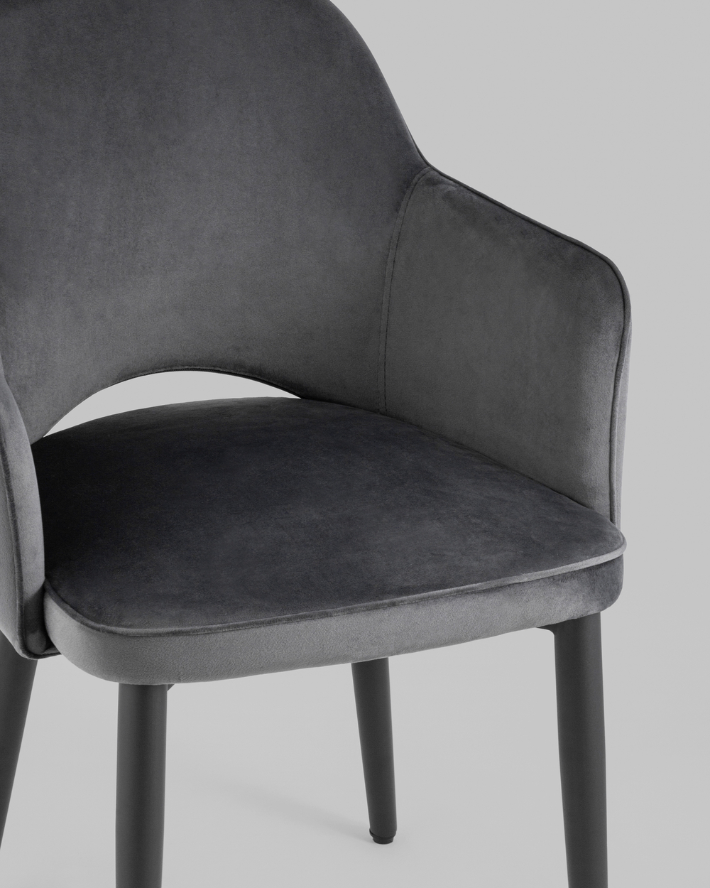 Стул Венера велюр серый