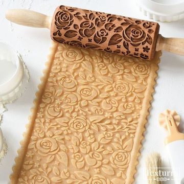 Малая скалка с узором Букет роз