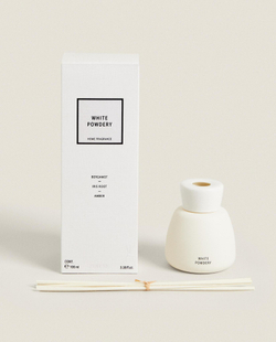 Zara Home WHITE POWDERY REED DIFFUSERS — ароматический диффузор с тростниковыми палочками, Белый Пудровый, 100 мл