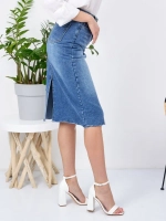 ♡︎ Юбка джинсовая длинная с разрезом ♡︎