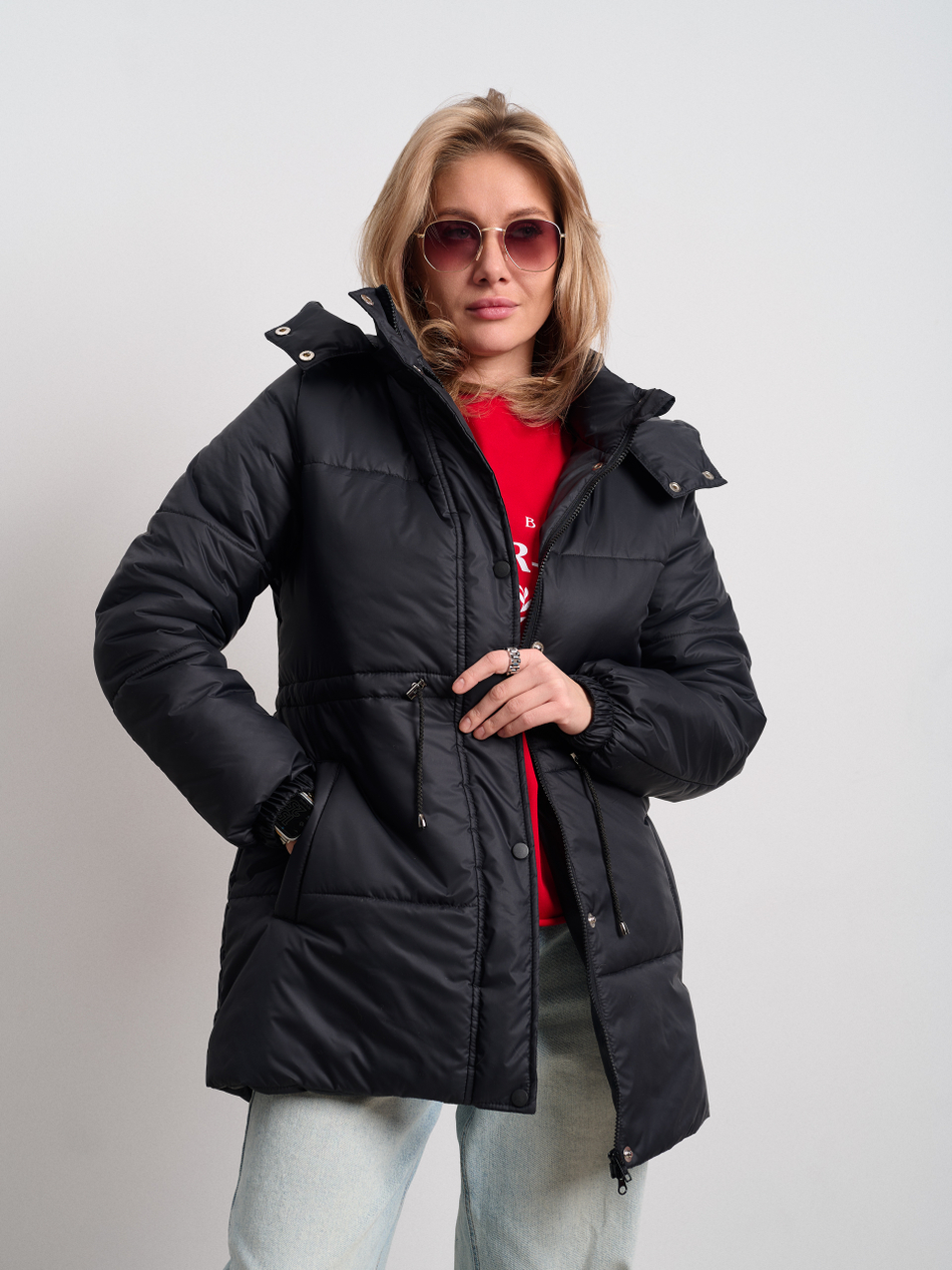 Парка женская демисезонная "Воздух" черный