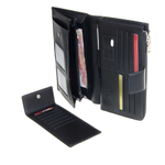 Мужской чёрный клатч портмоне из натуральной кожи GALIB 7M246