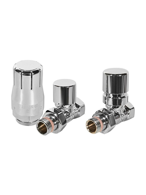 Комплект клапанов термостатический DESIGN 1/2 прямой хром STOUT (SVTDK-0001-000015C)