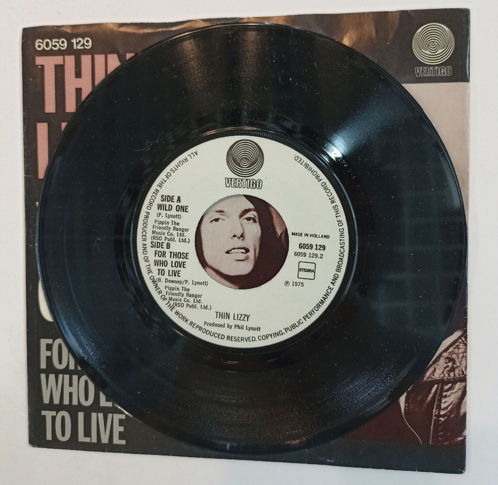 Винтажная виниловая пластинка LP Thin Lizzy Wild One 7 дюймов 45 оборотов (Holland 1975)