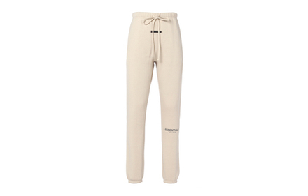 Штаны Fear of God Essentials FW21 Fleece Lounge Pants Beige/Linen Logo, FOG-FW21-117