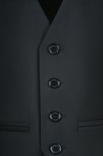 Черный жилет из костюмной ткани STENSER
