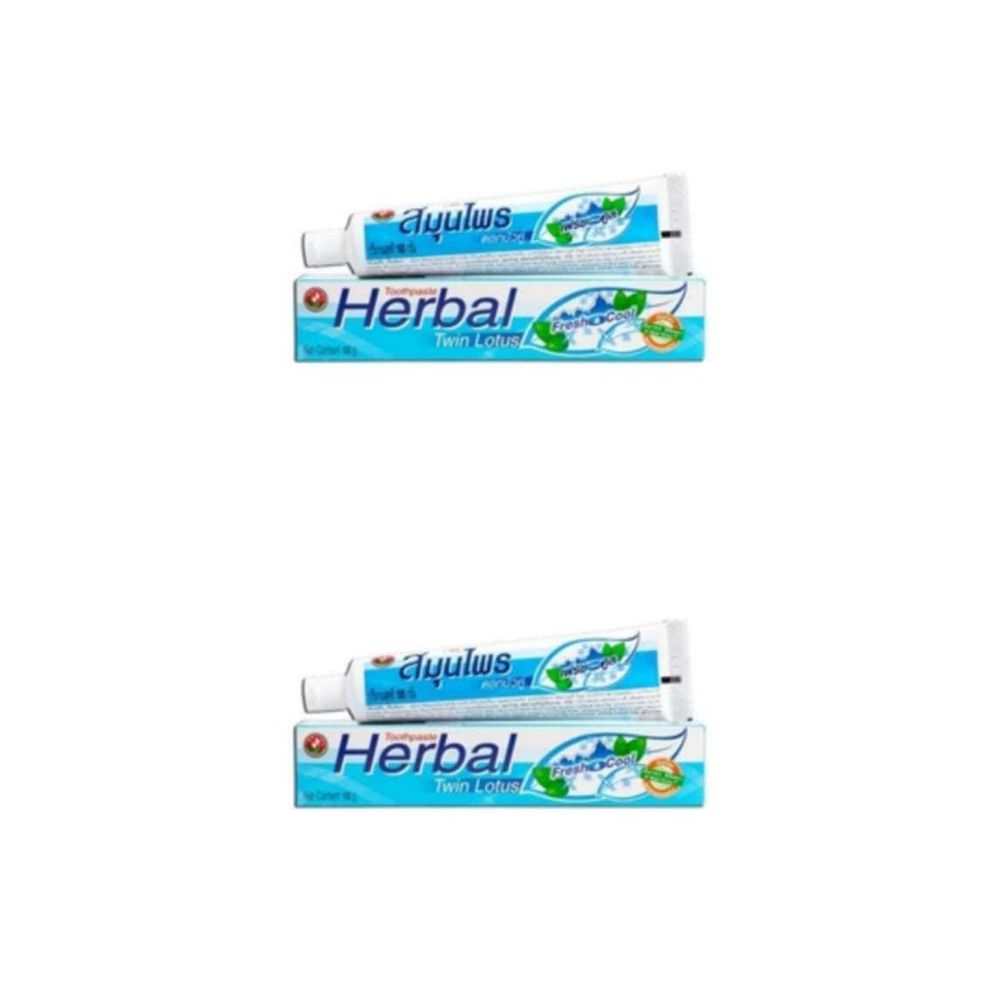 Зубная паста Twin Lotus Herbal Свежесть и прохлада 100 гр 2 уп