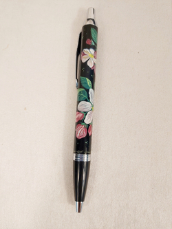 Ручка "Яблоневый цвет" с ручной росписью Палех