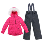 Комплект зимний д/девочки А 50-21 р.140, алый (Rusland)